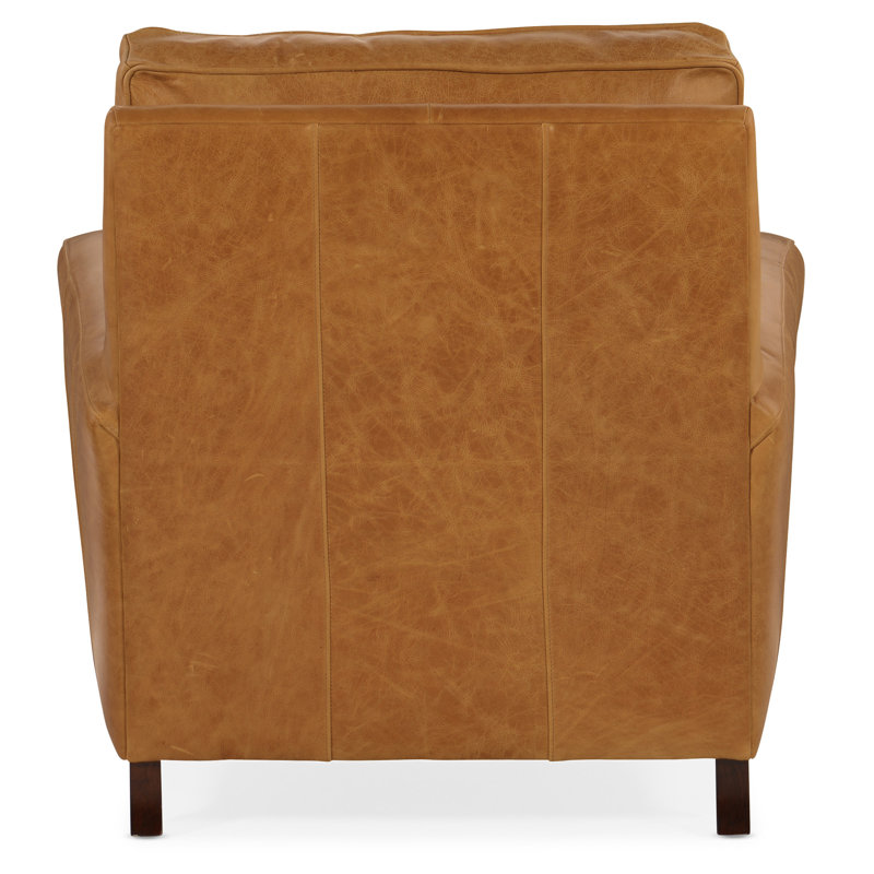 Zion Armchair, Haven Marigold Genuine Leather