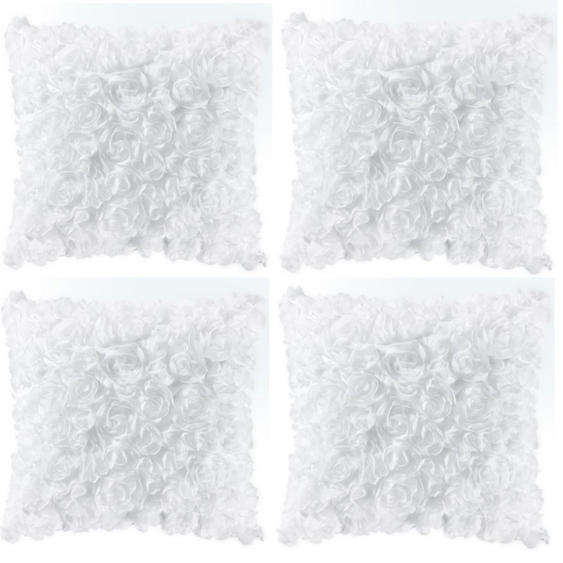 Microsuede Pillow Cover, White, 20" x 20"