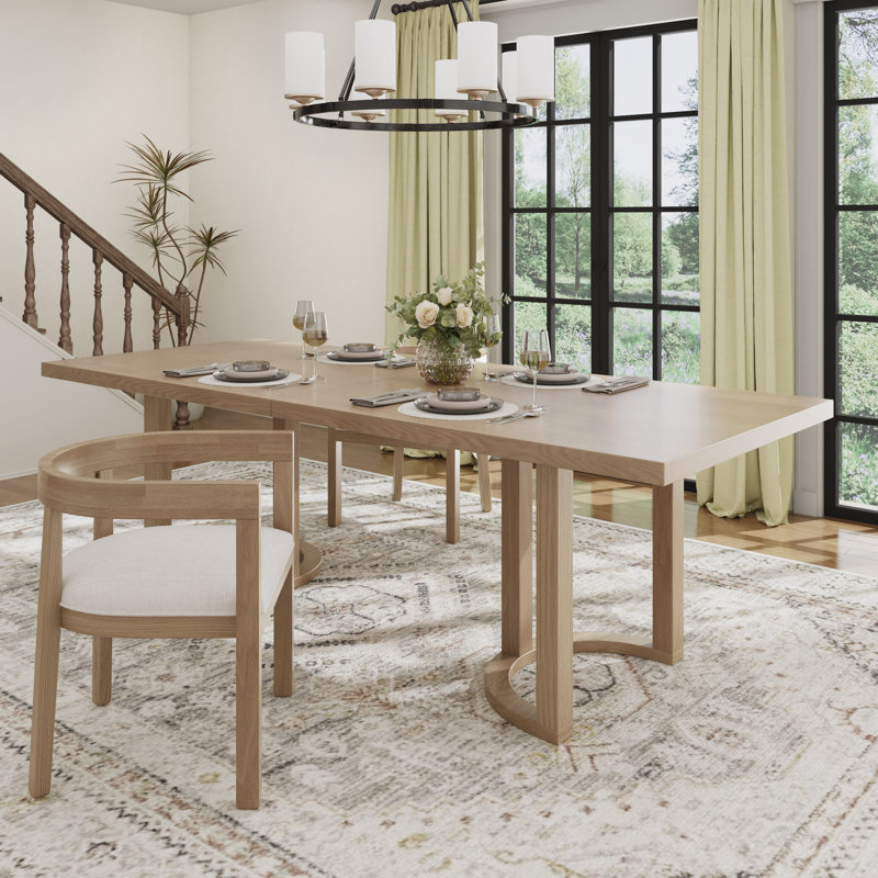 Table de salle à manger Harlan, Frêne clair, H 30 po x L 95 po x l 39 po