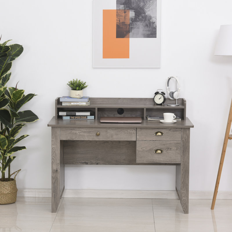 Bureau à domicile avec huche, Gris
