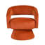 Chaise d'appoint pivotante à 360 degrés - Structure en bois massif de velours orange-1483442961