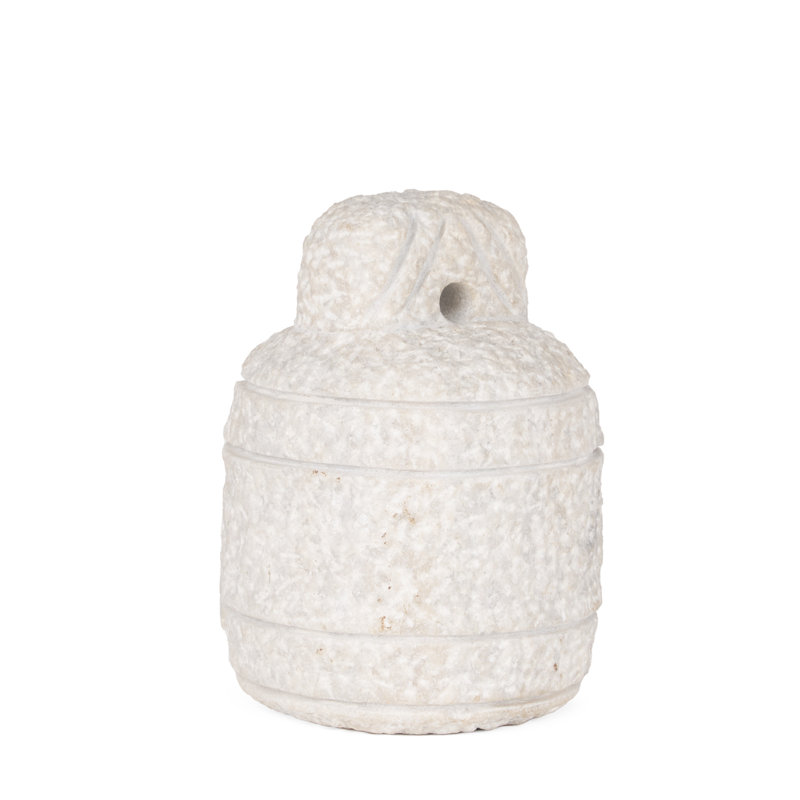 8" White Marble Door Stop