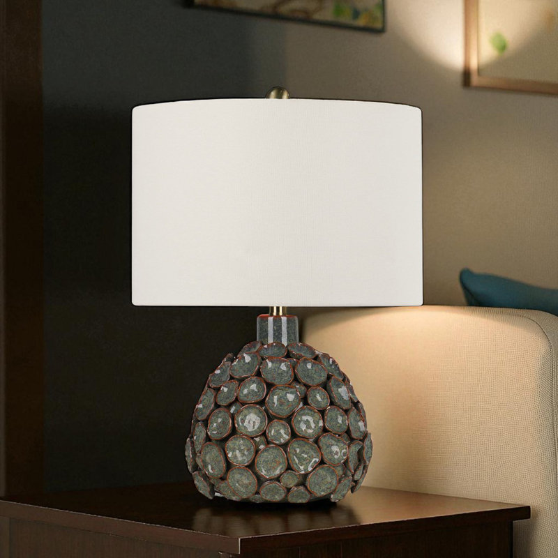 Ceramic Table Lamp, Grey