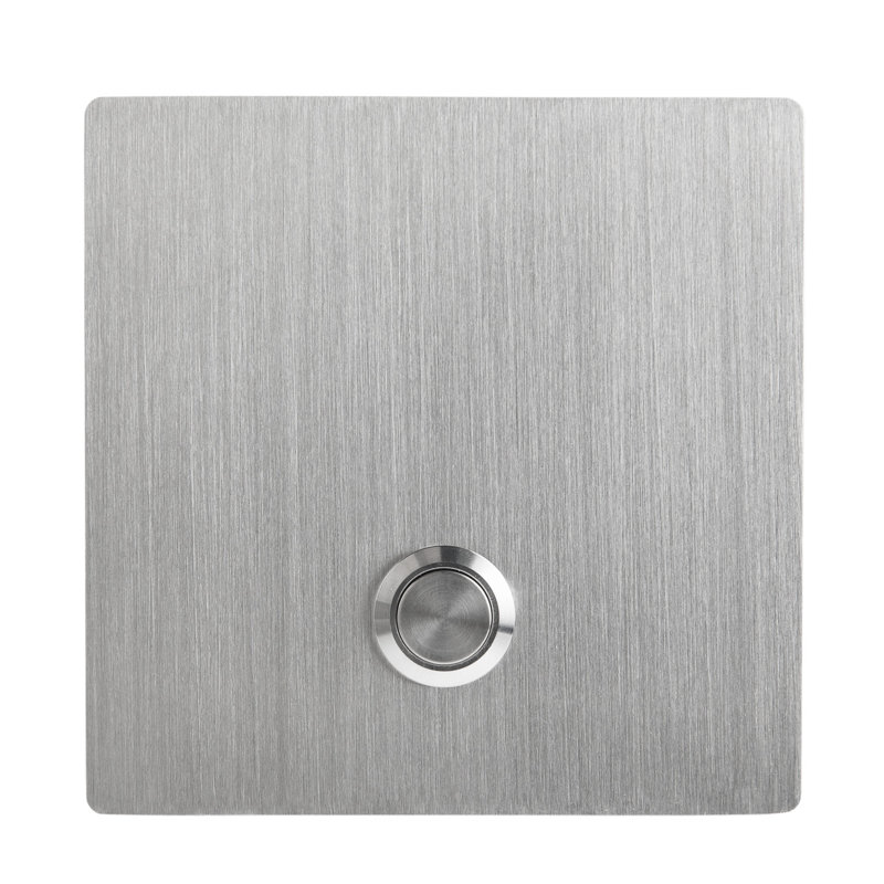 Bouton de sonnette, H 3,54 po x l 3,54 po x P 0,16 po
