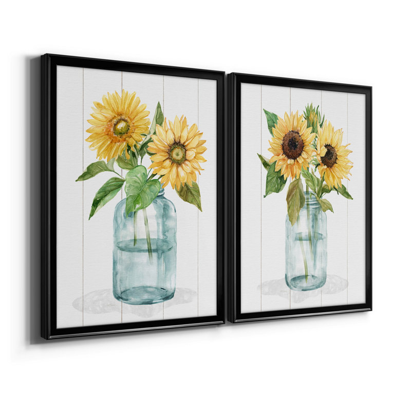 Sunny Day I - ensemble de 2 reproductions de photos sur toiles, H 18,5 po x l 49 po x P 1,5 po, Noir
