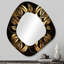Glamourous Lily On Black IV - Lily Asymmetric Shapes - Grand miroir mural moderne-107229958