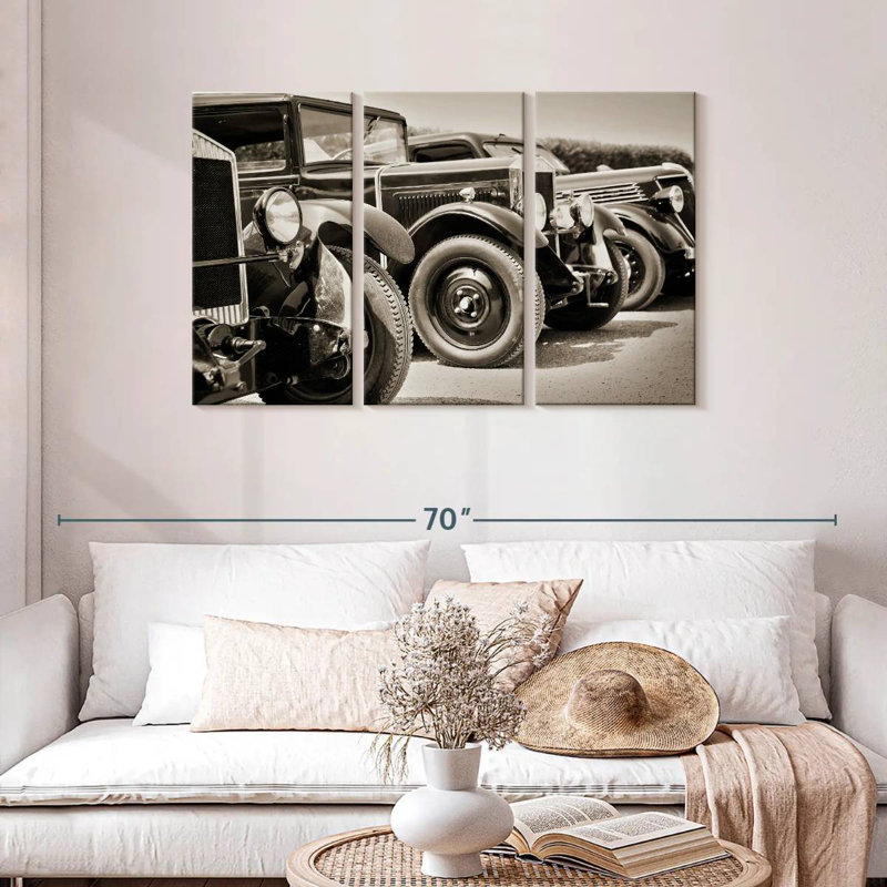Voitures monochromes Mehar, H 28 po x l 45 po