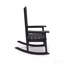 Chaise berçante noire traditionnelle - Bois en polyéthylène haute densité classique pour le confort de la véranda, du patio et du jardin-1558338119