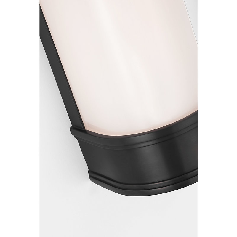 Chapman & Myers 1 - Light LED Flush Mounted Sconce, Bronze, 12" H x 4.25" W x 3.75" D