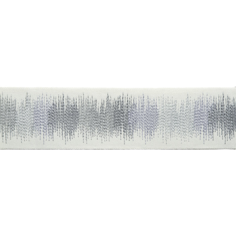 Tissu de bordure à résonances, Gris / blanc