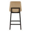 Tabouret de comptoir en similicuir avec pieds en bois massif-337386957-349192580