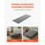 Bunkie Board, lattes de lit de 1,5 po avec tissu Oxford 200D, support de matelas en bois pour lit, support facile à assembler sous le matelas, 2 pièces, gris-1368108170