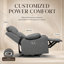 Fauteuil inclinable électrique moderne en cuir pleine fleur de 91 cm de large avec accoudoirs rembourrés-1167890076