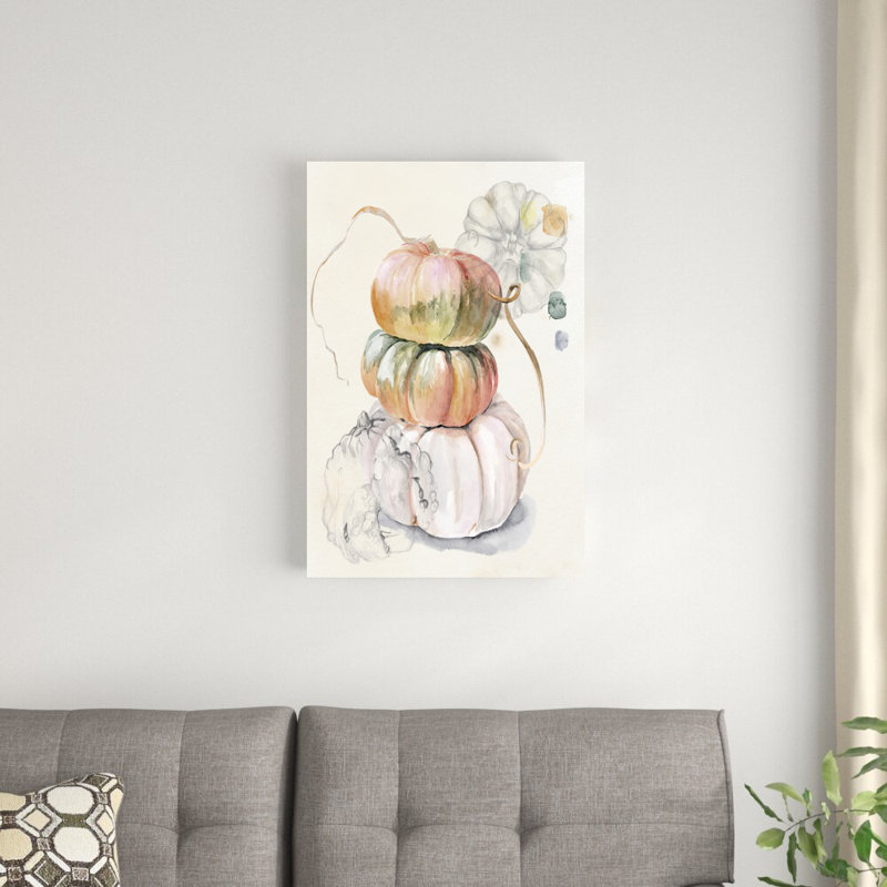 «Harvest Pumpkins I» par Jennifer Paxton Parker - impression sur toile tendue, H 30 po x l 20 po