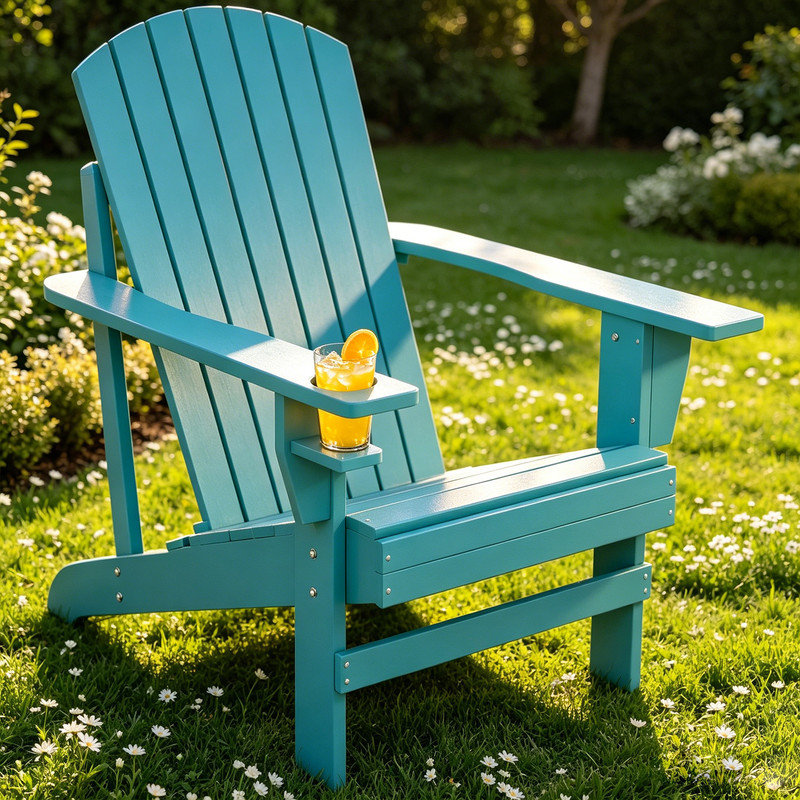 Chaise Adirondack en bois massif, meubles résistants aux intempéries pour le jardin et les espaces extérieurs