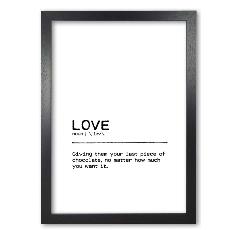 Love Chocolate - Print, Wrapped Canvas, 84.1cm H x 59.4cm W x 4cm D