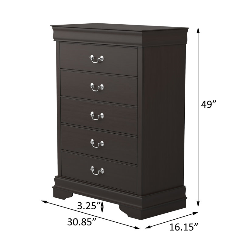 Commode 5 tiroirs Leanord
