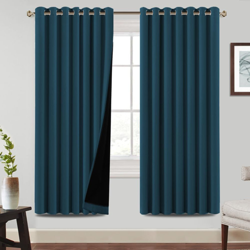 Blackout Curtain Pair, Dark Teal