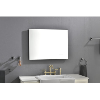 Miroir de salle de bain à DEL avec miroir rétro-éclairé et miroir mural