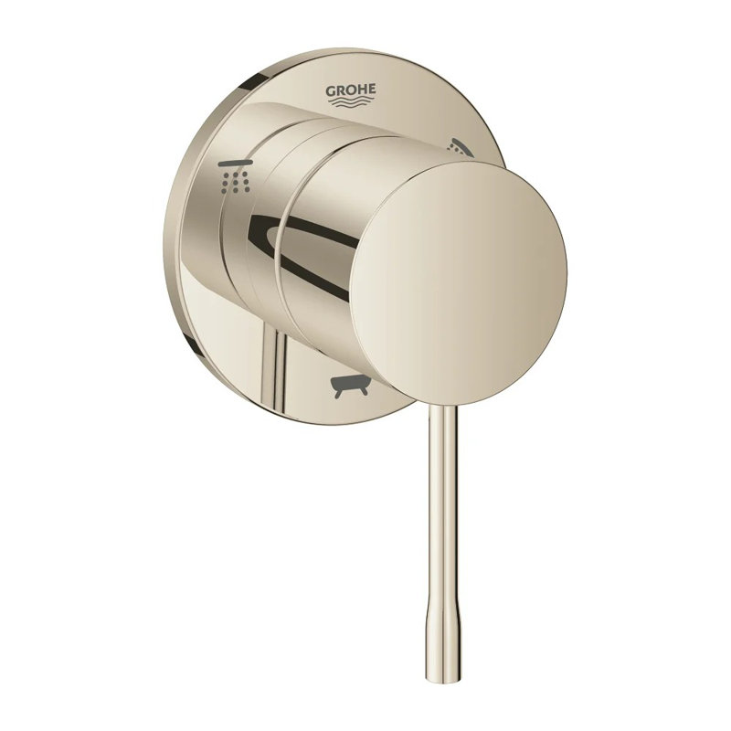 Ensemble de garniture de robinet de douche à 3 voies GROHE Essence, Nickel poli infini