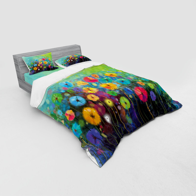 Ensemble de housse de couette en microfibre moderne et contemporain, Housse de couette grand + 3 pièces supplémentair