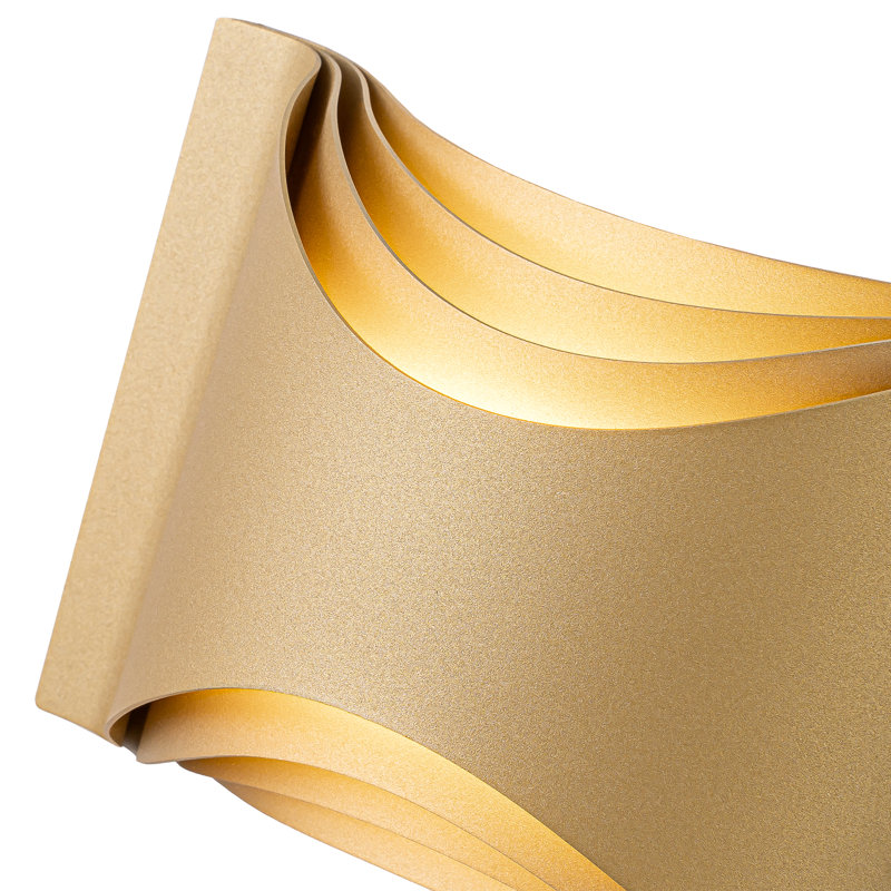 Applique murale 10 lumières DEL dorées à intensité variable, Gold