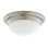 Abat-jour de ventilateur de plafond sphérique en verre 5,38 po H en nickel satiné