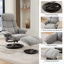 Fauteuil inclinable pivotant en cuir synthétique avec base enveloppée-789366369