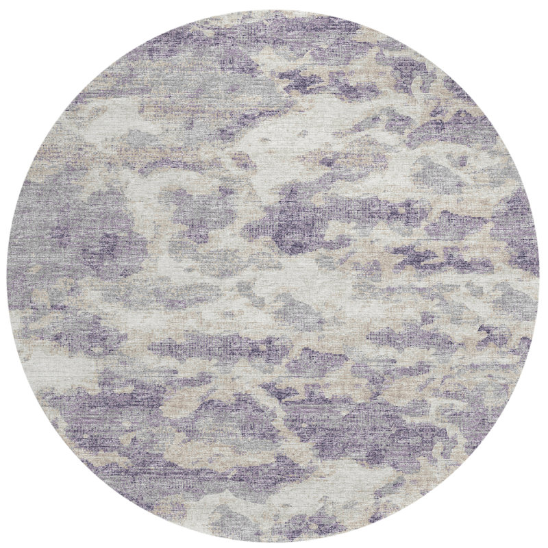 Washable Abstract Indoor / Outdoor Rug
