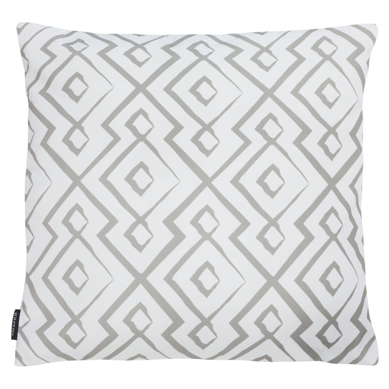 Lansana Geometric Outdoor Reversible Throw Pillow, Gray