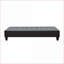 Structure de lit tapissier grand format en bois massif gris foncé avec coins rembourrés et amp; Pieds inclus