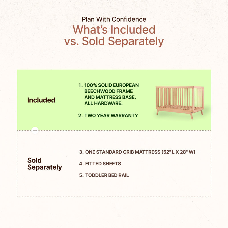 Soho 3-in-1 Convertible Crib, Natural
