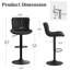 Tabourets de bar pivotants réglables en hauteur en similicuir avec structure en métal-102354099