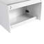 Armoire de meuble-lavabo moderne avec rangement, finition blanc brillant, parfaite pour les petites salles de bain