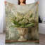 Jeté de luxe en flanelle Lilyofthevalleybouquetinornateurn-133045138