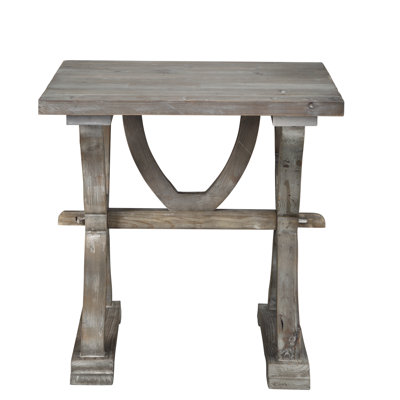 Ornellas Solid Wood Trestle Side Table