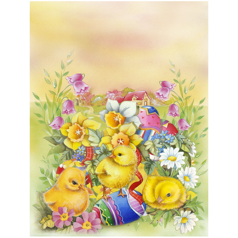 Aswar Double Sided Polyester Easter Garden Flag, 15" H  x 11" W
