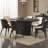 62.99" Modern Oval Black Dining Table Set with 6 Chairs for Kitchen, Bar, Living Room-1768396269-1768396265