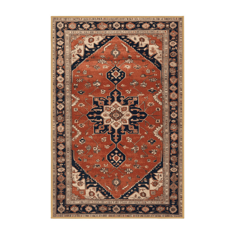 Tapis brun lavable à la machine, Rectangle 6 pi x 9 pi
