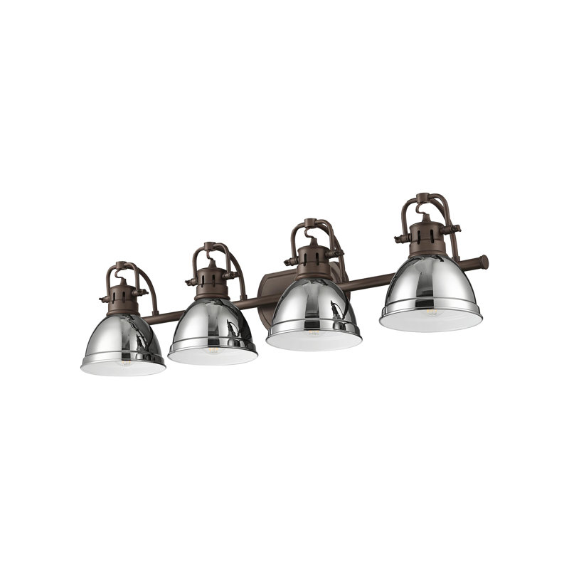 Brynnan 4-Light Bath Vanity, Rubbed Bronze, Chrome