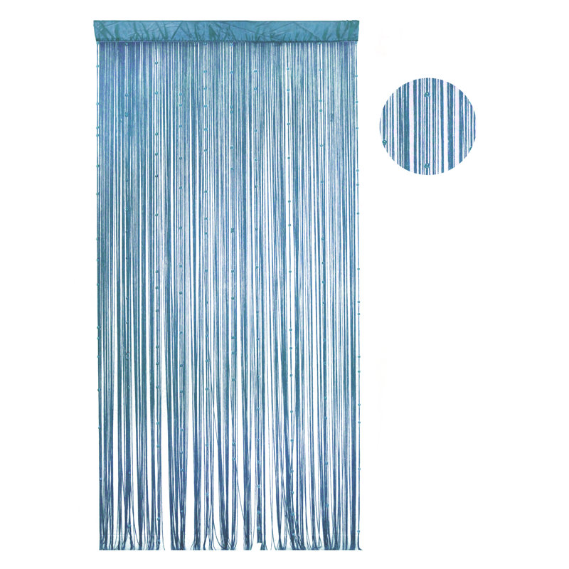Ensemble de 2 rideaux Alliya, Turquoise