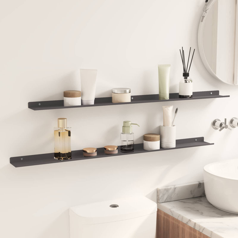 Steel Floating Shelf, Black