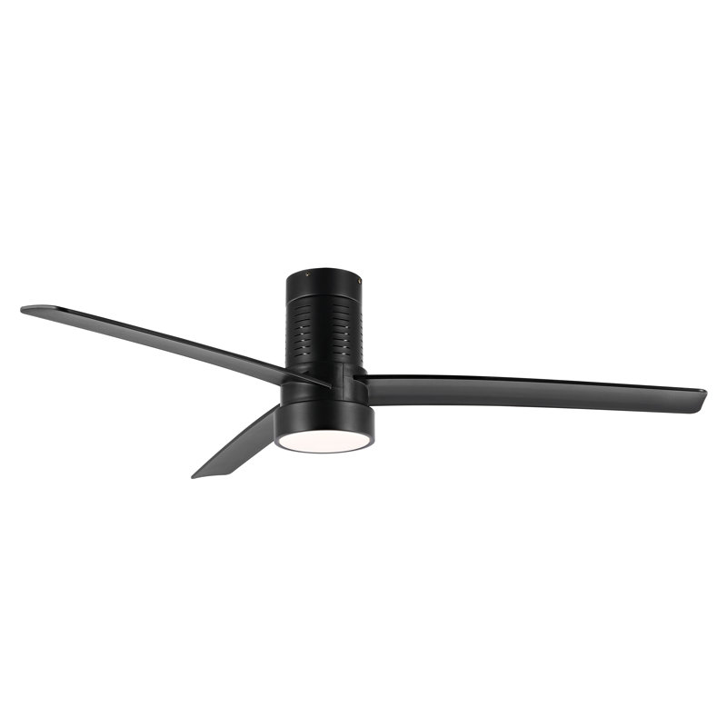Ventilateur de plafond standard à DEL à 3 pales de 52 po avec ensemble d'éclairage inclus Blainey
