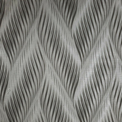 Zig Zag Wave Textured Wallpaper Roll