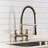 Kingston Brass Bel-Air Double-Handle 2-Hole Deck-Mount Pre-Rinse Bridge Kitchen Faucet-110550721