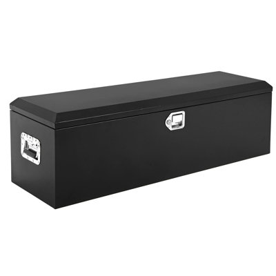 Heavy Duty Steel Truck Bed Tool Box with Lock & Handle, Metal Storage Case for Pickup, Trailer & RV