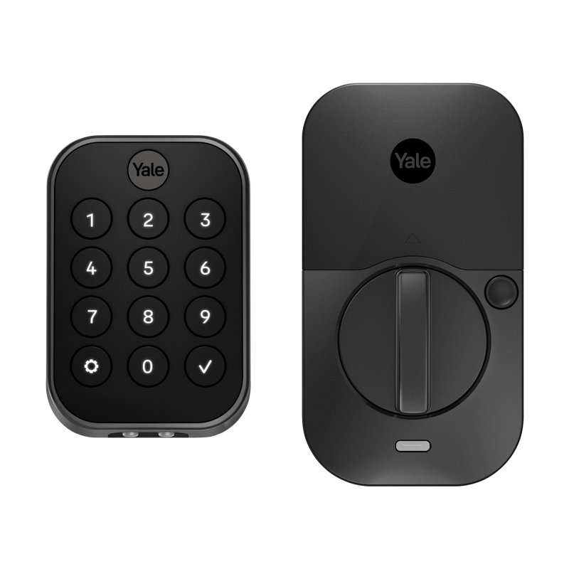 Verrou intelligent sans clé Yure Assure Lock 2 de Yale, Suède noir, Bluetooth