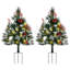 Arbre de Noël artificiel 2,5 pi avec 70 branches et lumières DEL blanc chaud (2 ensembles)