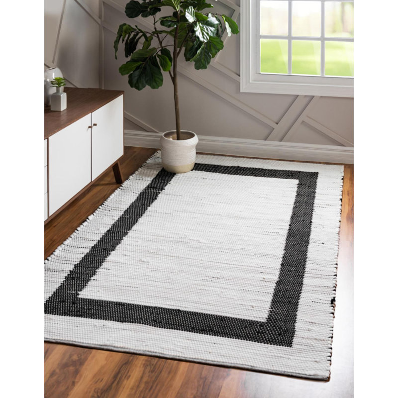 Tapis blanc cassé tressé Elledge, Rectangle 10 pi x 14 pi
