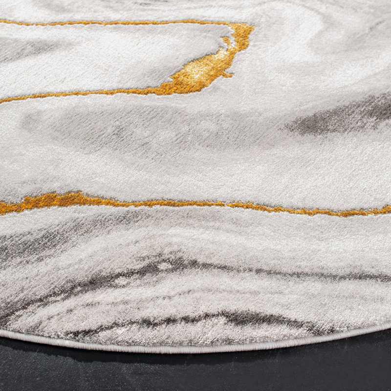 Aaralyn Abstract Area Rug, Round 122 cm